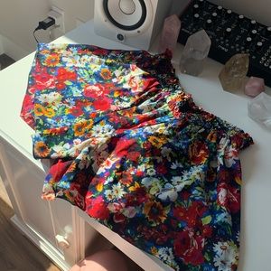 Alice + Olivia Silk Shorts (Bloomers!), Floral, 6